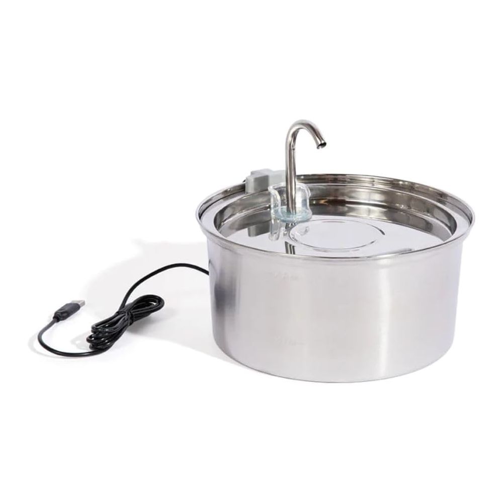 Like New KittySpout MFM0300 Stainless Steel Cat Water Fountain 3.2L/108oz - Durable, Quiet, Easy to Clean