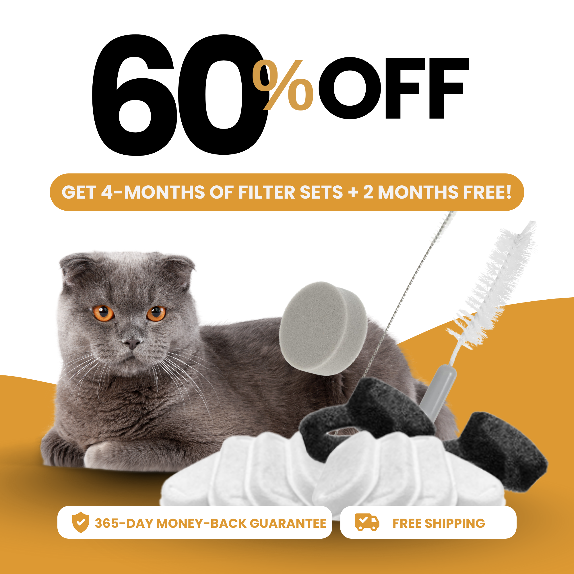 8x KittySpout™-filter - 8 månaders leverans