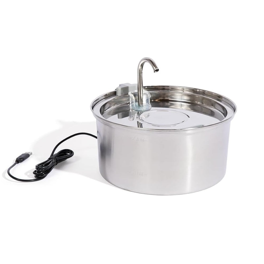 Pre-Owned KittySpout MFM001 Stainless Steel Cat Water Fountain, 3.2L